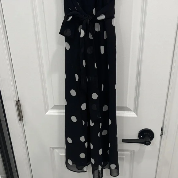 Banana Republic Black Maxi Dress with White Dots - Picture 4 of 5